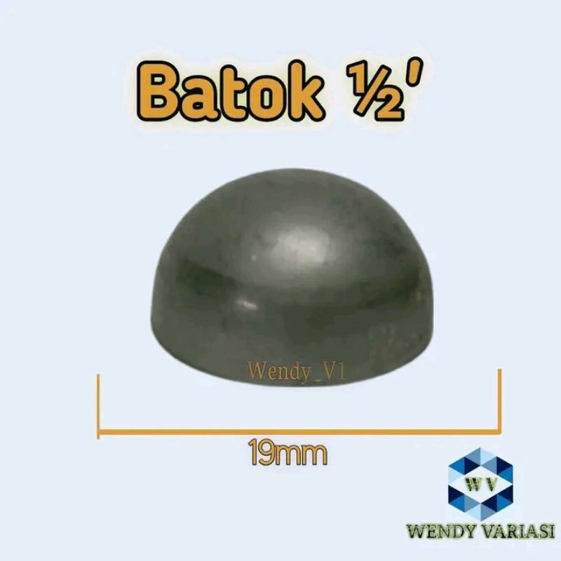 Ornamen pagar besi tempa batok ½ inch