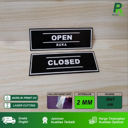 

Sign Open Close Akrilik Huruf Timbul