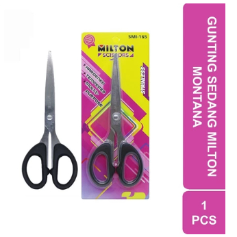 

Gunting SMi - 165 Milton - Gunting Sedang Gagang Hitam / Gunting 6 1/ 4 INCH - Gunting Sedang Murah Harga 1 PCS