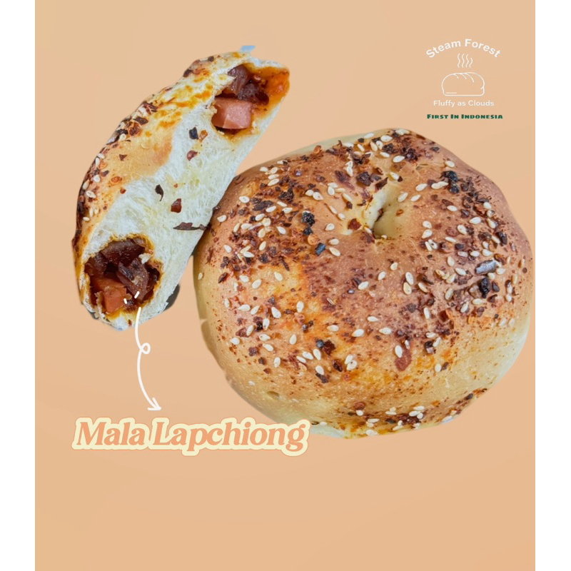 

Mala Lapchiong Bread/ 麻辣腊肠包/Roti Sosis Babi gurih
