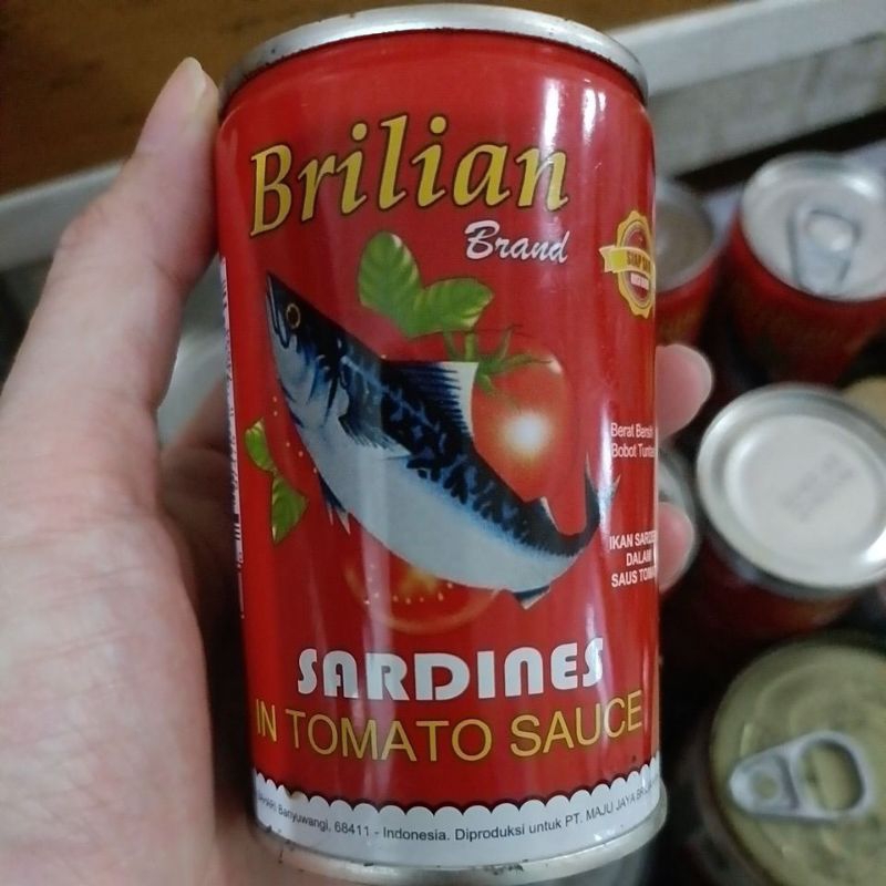 

sarden brilian 155g ikan dalam tomat siap saji