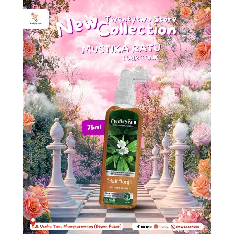 Mustika Ratu Ramuan Penyubur Rambut 75ML | HAIR TONIC PERAWATAN RAMBUT RONTOK / RAMBUT TIPIS / PITAK