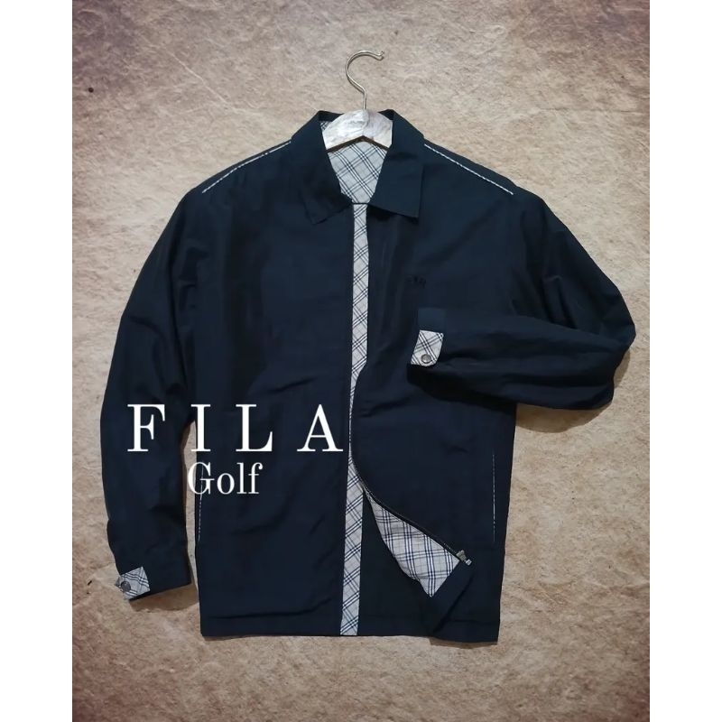 jaket casual FILA golf bahan katun kanvas recomend bekas second preloved