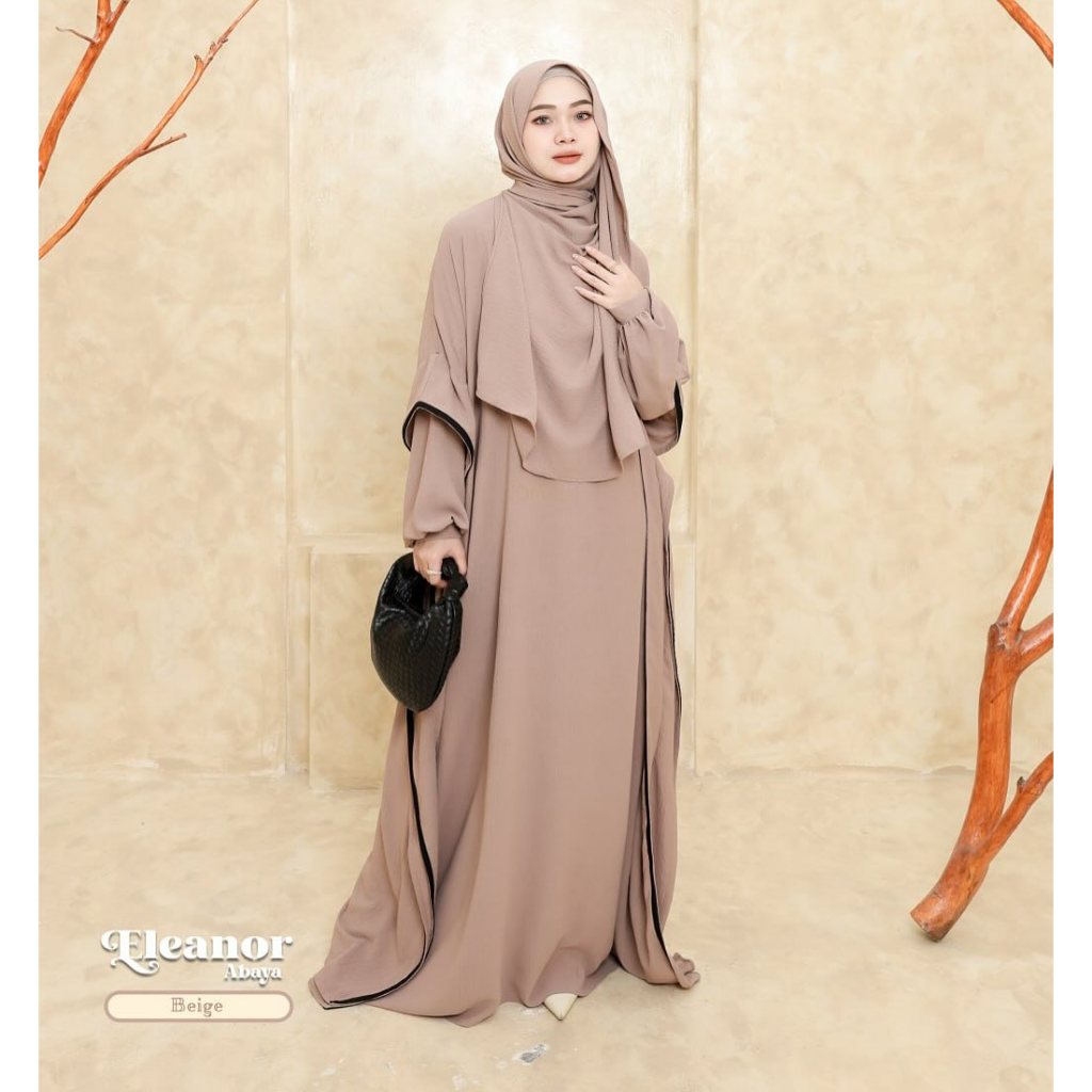 [NEW] Eleanor Abaya Syar'i / Abaya Crinkle Premium Airflow Dress Busui / Gamis Daily Casual Muslimah