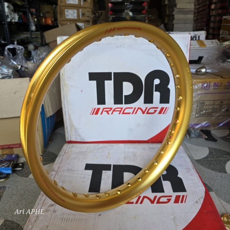 PROMO rim velg TDR racing 185 ring 18 hole 36 U shape warna gold - velg alloy almunium setengah ling