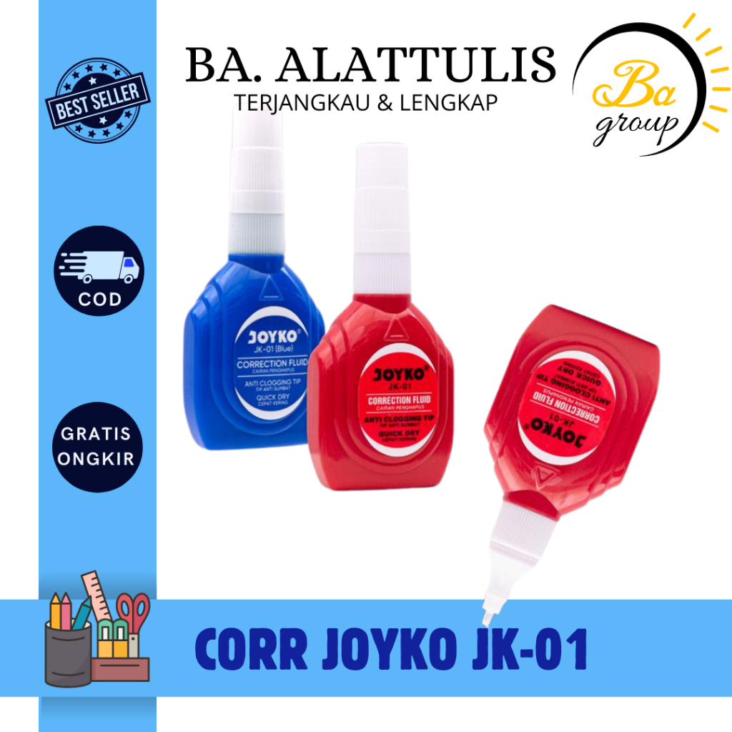 

Correction Fluid Cairan Koreksi Penghapus Cair Joyko JK-01 - BA.ALATTULIS