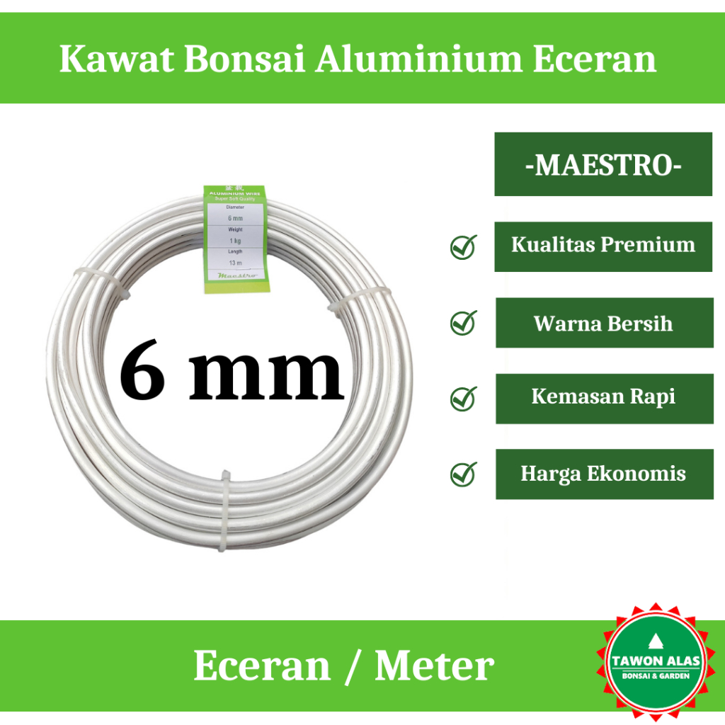 Kawat Bonsai 6 mm Eceran Maestro