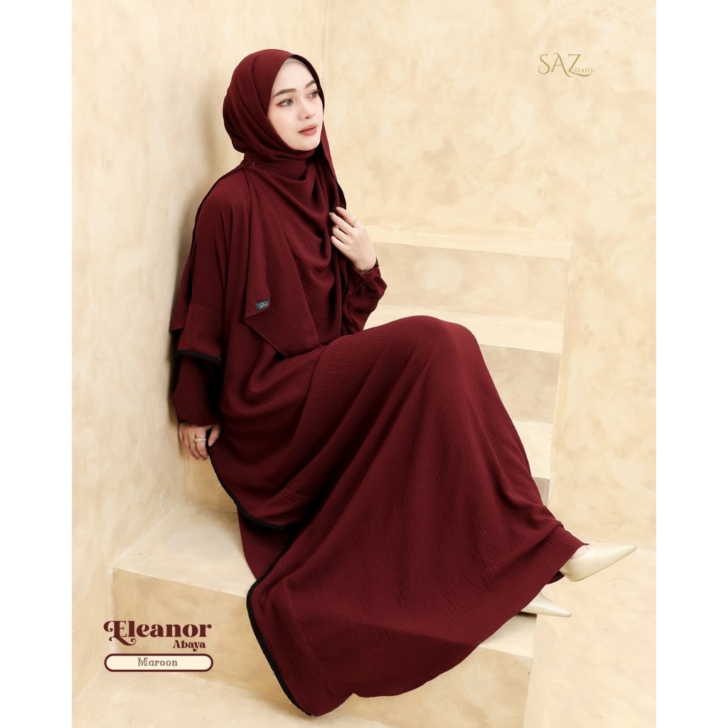 ELEANOR ABAYA BAHAN CRINKLE PREMIUM BUSUI OUTHER NYATU / GAMIS ABAYA KEKINIAN / ABAYA TURKI / ABAYA 