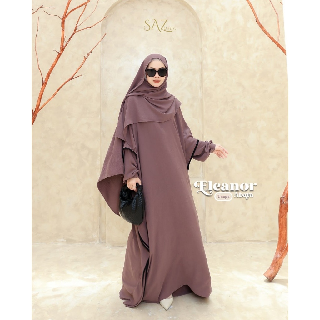 Anggi kaftan casual simple elengan gamis polos