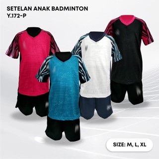 BAJU BADMINTON ANAK Y172 / STELAN BADMINTON ANAK / KAOS BADMINTON ANAK