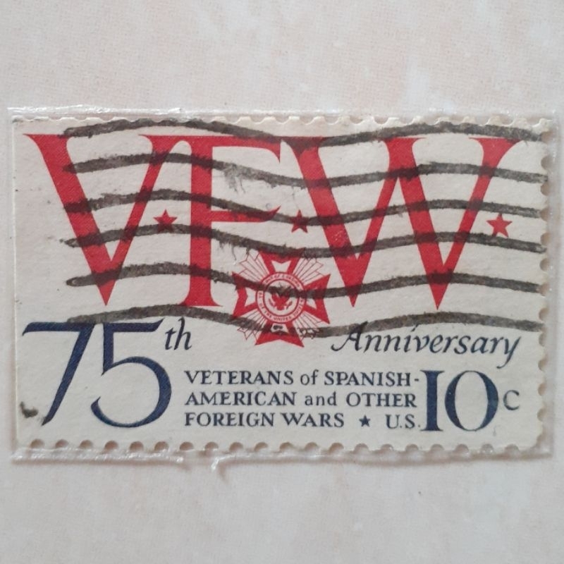 

Perangko USA Veterans of Foreign Wars Issue (Emblem and Initials of Veterans of Foreign Wars) Tahun 1974