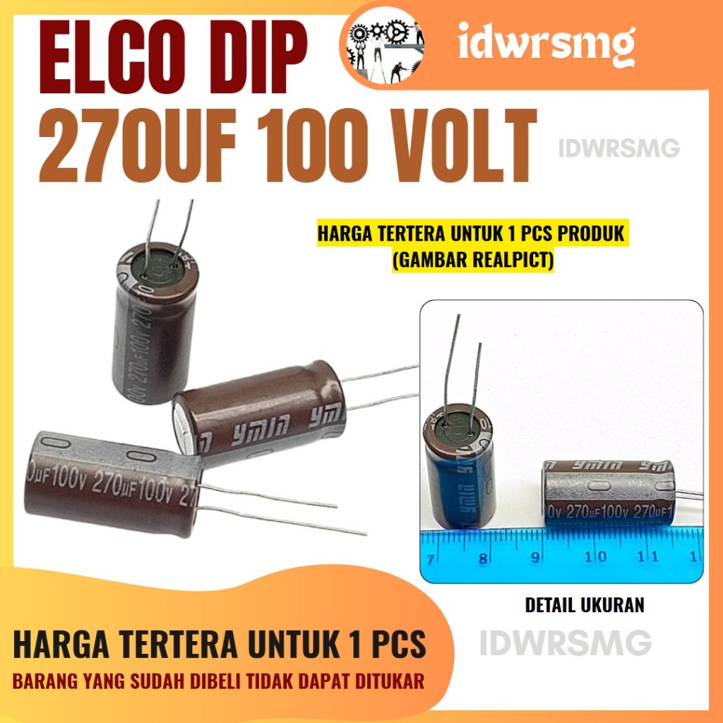 Kapasitor ELCO 270uf 100V elco elko 270uf 100 volt elko dip 270uf 100v