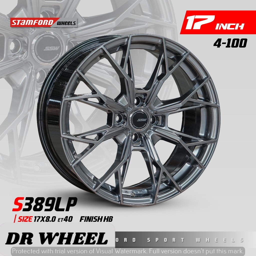 Velg mobil ssw original ring 17 lebar 8 h4x100 et40 untuk mobil freed, Ferio, Genio, Jazz, Jazz New,