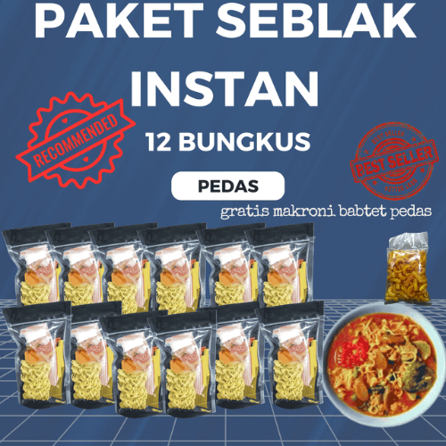 

paket 12 bungkus seblak siap saji bonus makroni bantet pedas seblak instan seblak viral seblak pedas hoot food