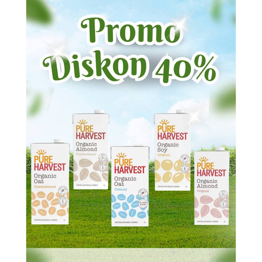 

Pure Harvest Organic Almond Milk Oatmilk Soy Milk 1 Liter
