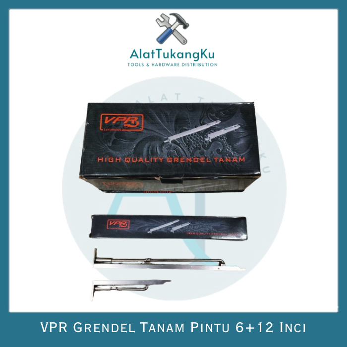 VPR Grendel Tanam Aluminium Perset ukuran 6" + 12" / Grendel Pintu