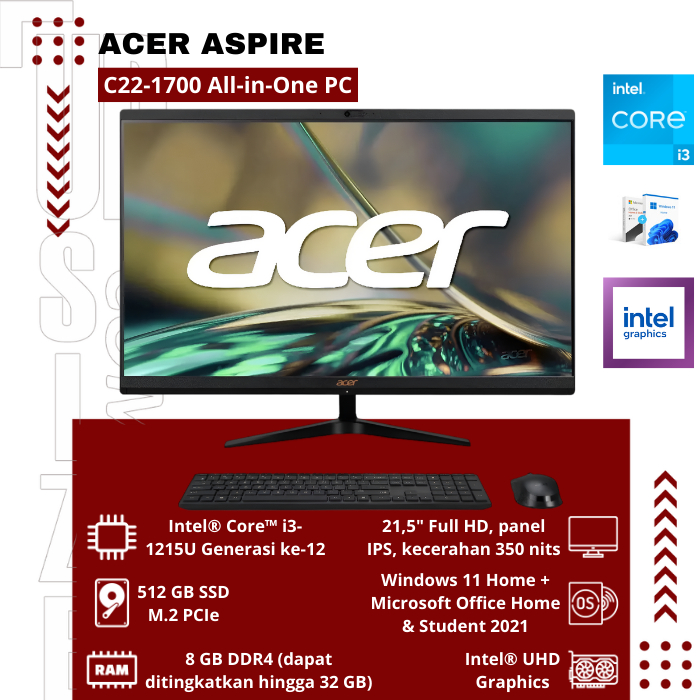 Acer Aspire C22-1700 All-in-One PC
