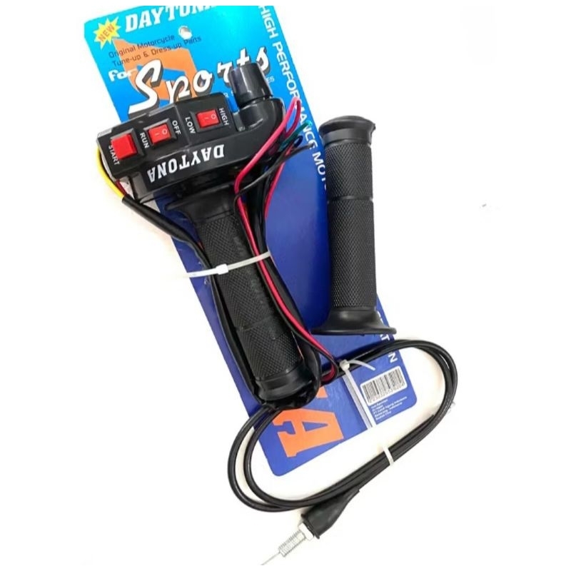 GAS SPONTAN DTN sports 3TOMBOL gas spontan set saklar+kabel+grip Gas Spontan 1 Kabel Panjang Kabel 9