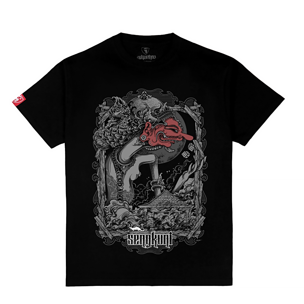 KAOS CULTURE HERO SENGKUNI Ready Stock | Wayang Jawa Pria Budaya Original Wayang Kulit Kurawa