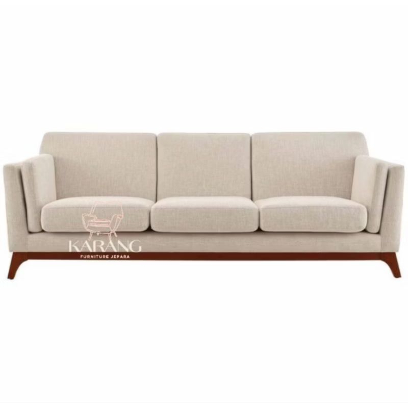 SOFA RACHMA SEATER 3 KAIN OSCAR PREMIUM / LAVISH / KAIN LEATHER | Karang Furniture Jepara