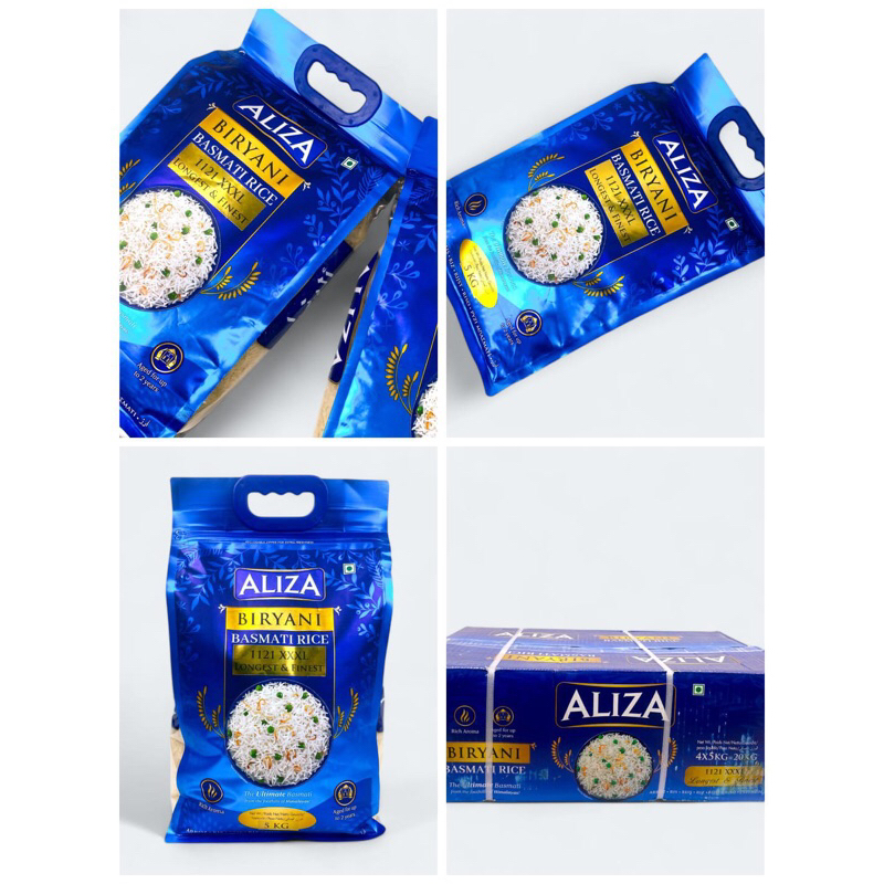 

Beras Basmati India Premium 1121 Aliza XXXL (beras basmati terbaik) repack jadi kemasan 1kg. Harga per kg.