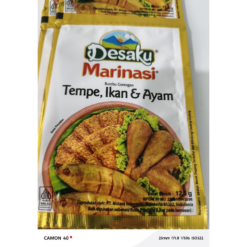 Desaku Marinasi tempe, ikan& ayam
