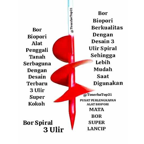 Alat Bor Biopori Tanah Manual | Bor Tanah Biopori 4 Inch Panjang 190cm