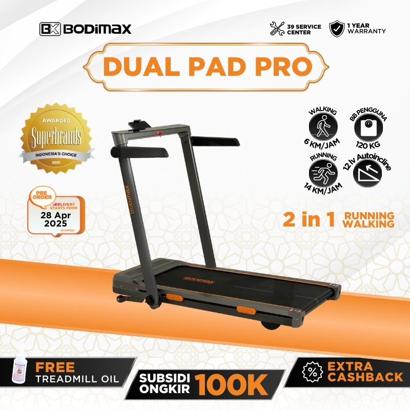 BODIMAX DUAL PAD PRO / Running Pad / Treadmil Automatic Incline