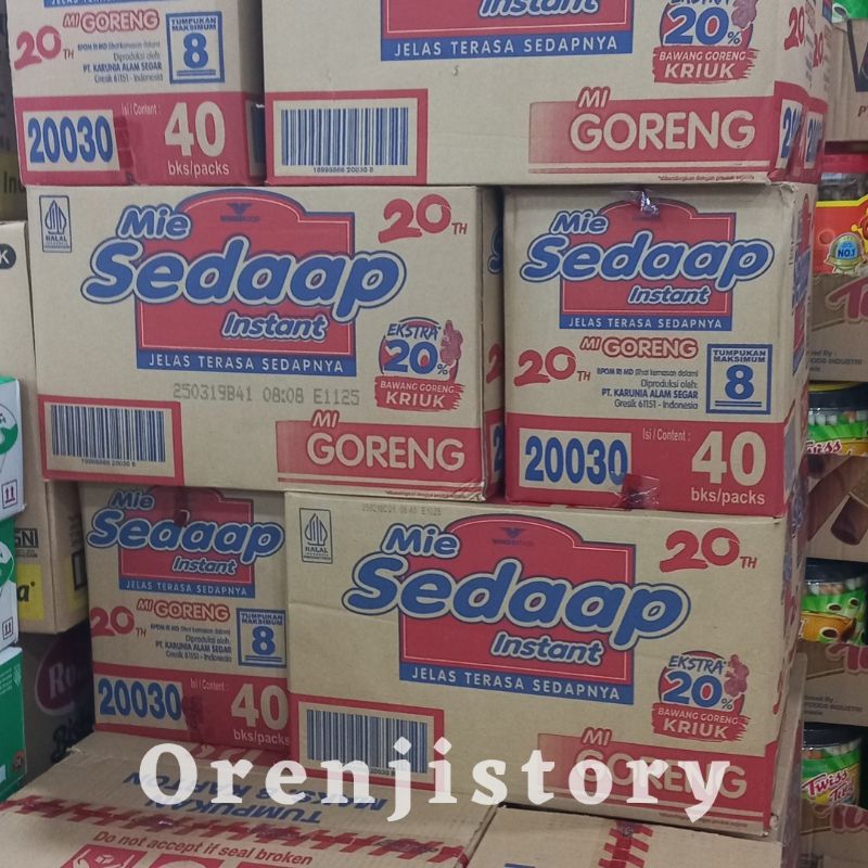 

mie sedap goreng 1 dus isi 40