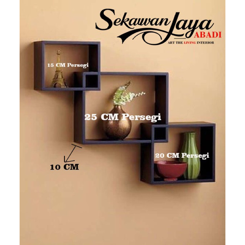 Rak Dinding 3kotak Minimalis
