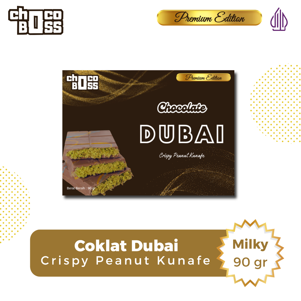 

Coklat Dubai - Crispy Peanut Kunafe (90gr) by Dapur Bunda Jember