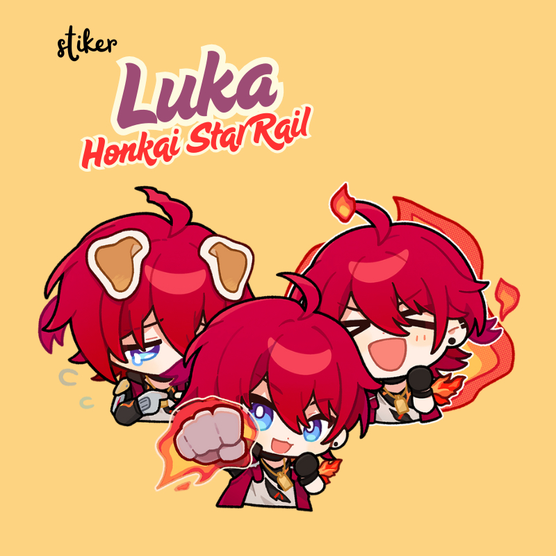 

STIKER LUKA | STICKER LUKA HONKAI STAR RAIL 7 CM VINYL ANTI AIR