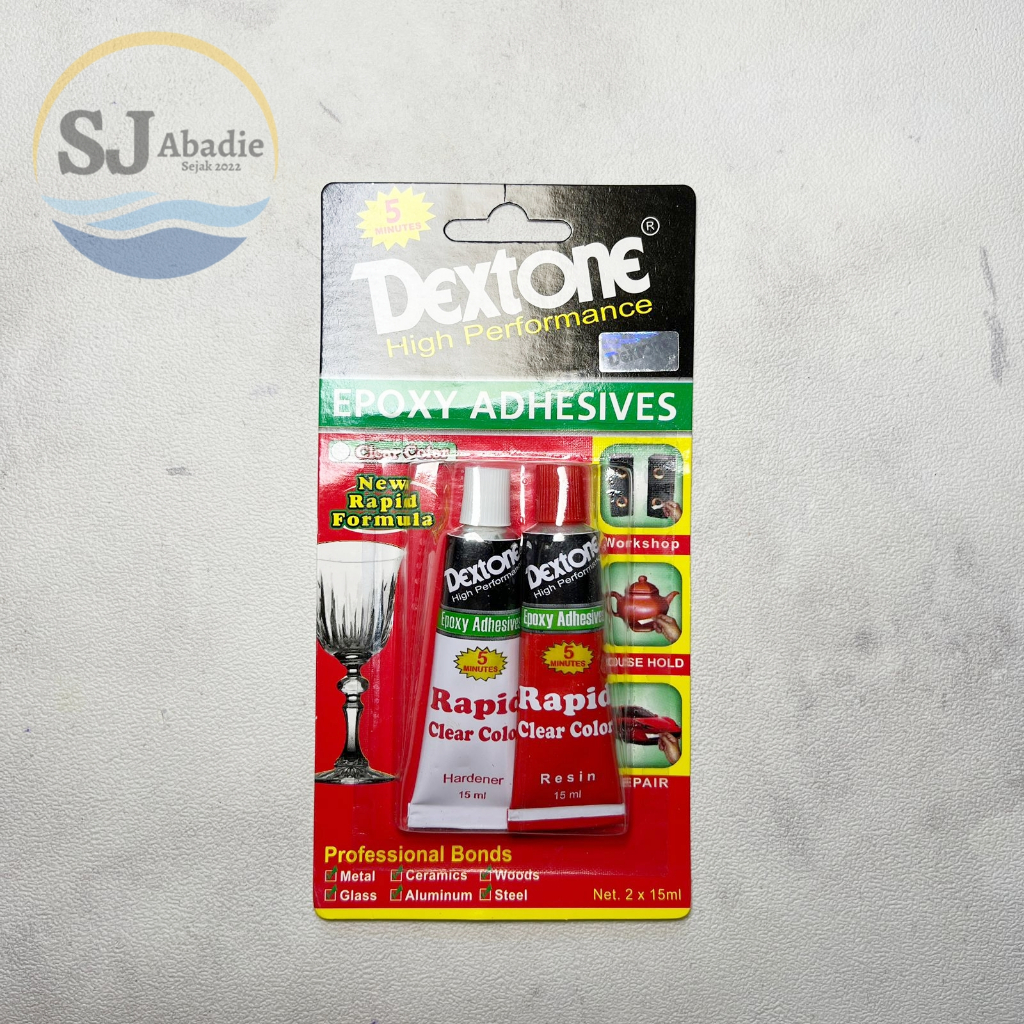

(1 PC) DEXTONE Lem Epoxy Rapid Clear 5 Menit Bening 30 ml | SJ ABADIE |