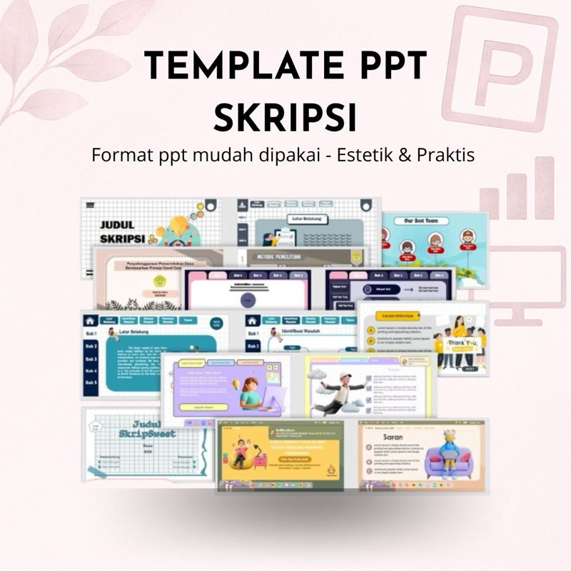 Template PowerPoint Sidang skripsi, Template PPT Sidang Skripsi