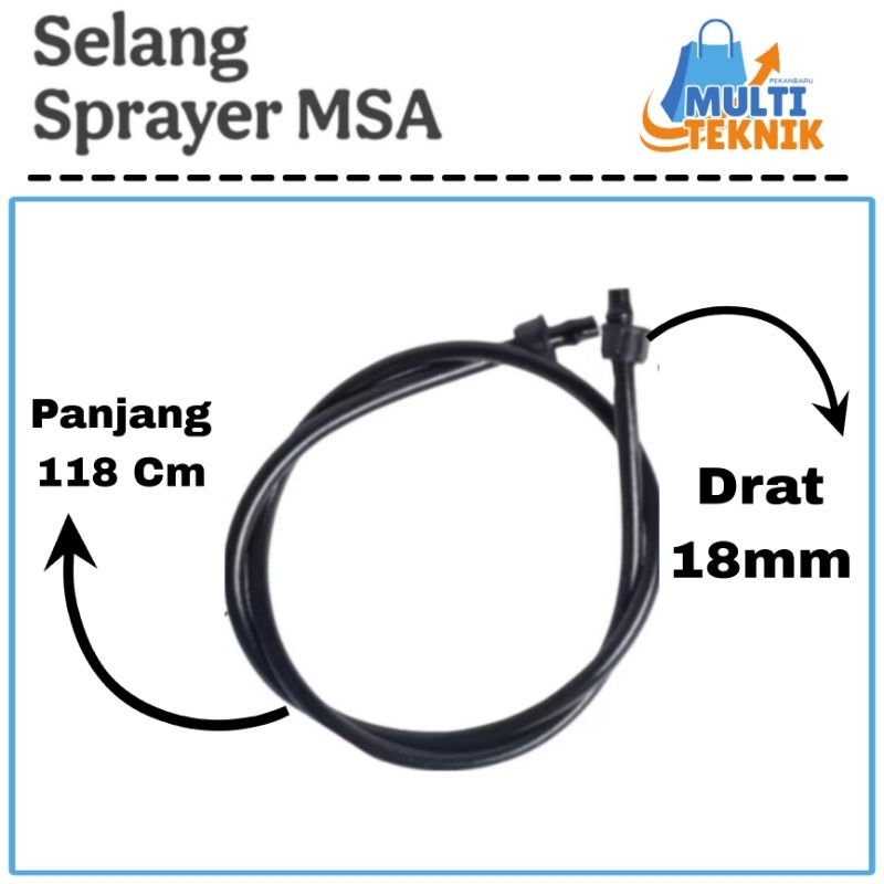 Selang Sprayer MSA Elektrik Disinfektan & Manual Drat 18mm