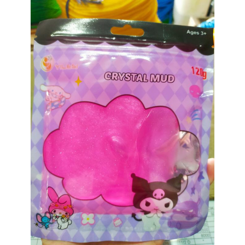 MAINAN SLIME BESAR JUMBO YANG BISA DITIUP KUROMI / CRYSTAL MUD SLIME BANTAL KARAKTER SANRIO