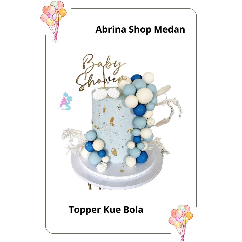 CAKE TOPPER BOLA / TOPPER KUE BOLA HIASAN ULANG TAHUN