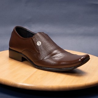 BEST DEALS Sepatu Pantofel Pria Kulit Asli Tanpa Tali Formal Tanpa Tali