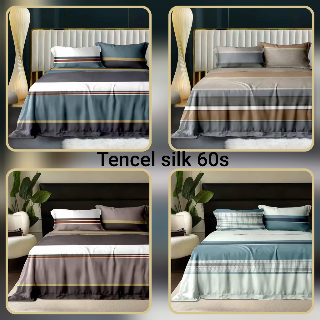 Queentex- Sprei Tencel Silk 60s Polos Karet