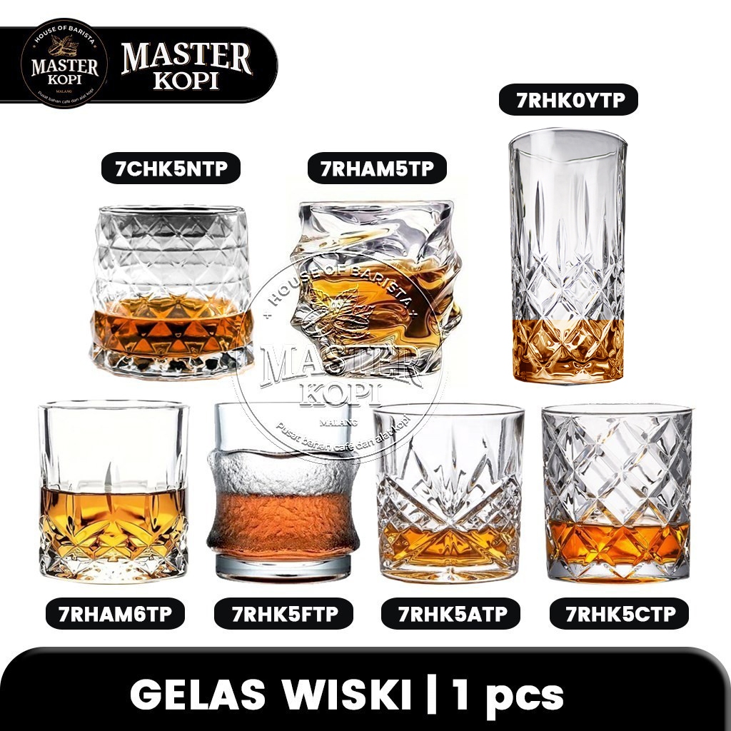 Gelas Kaca Wisky Crystal Old Vintage Glass Gelas Sloki Mewah