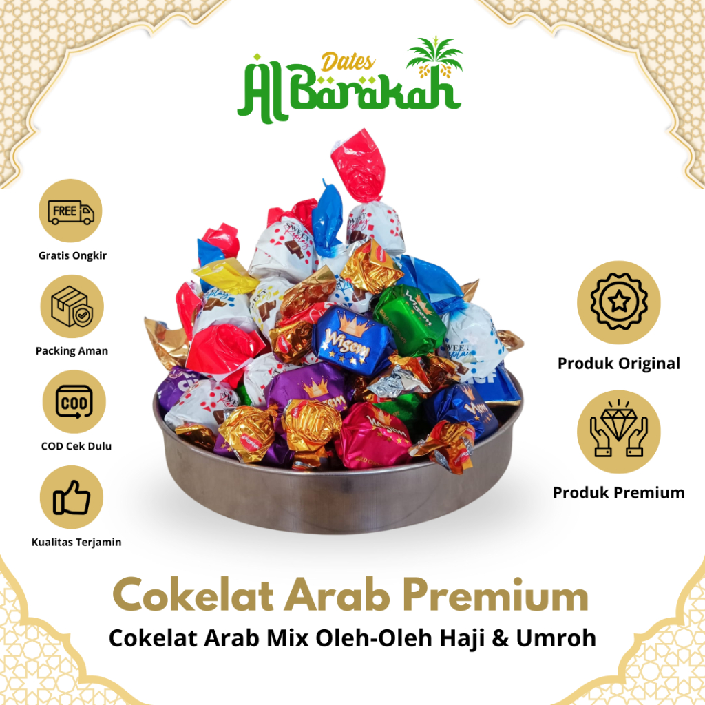 

Cokelat Arab Premium Mix Original Permen Coklat Oleh Oleh Haji dan Umroh