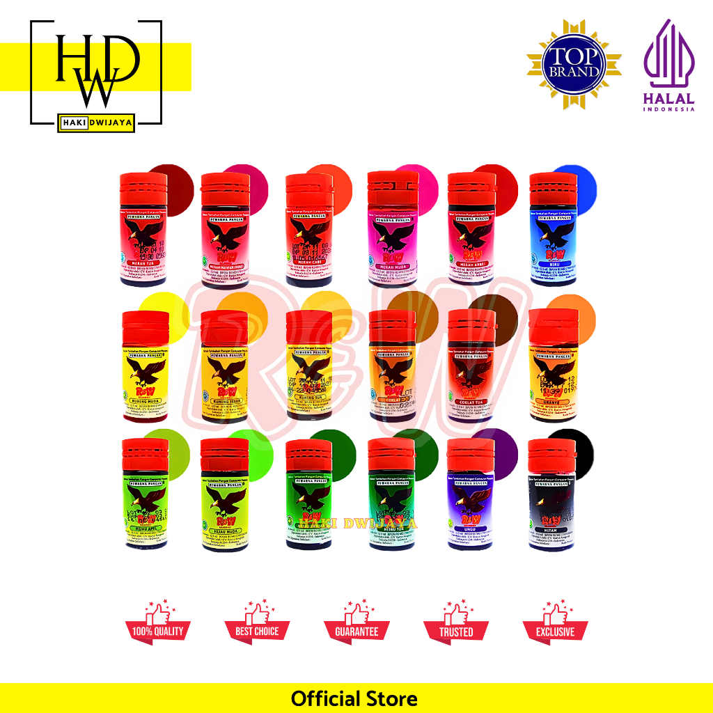 

[12,5ml] Rajawali Pewarna Makanan Minuman Kue R&W