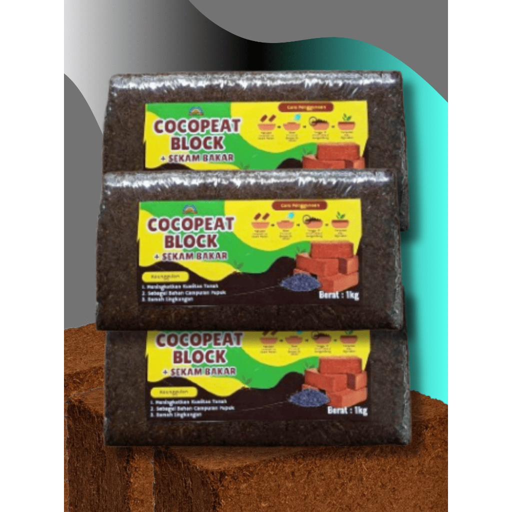 DIJAMIN ASLI  Cocopeat Media Tanam, Cocopeat Media Tanam 1Kg, Cocopeat Media Tanam Block