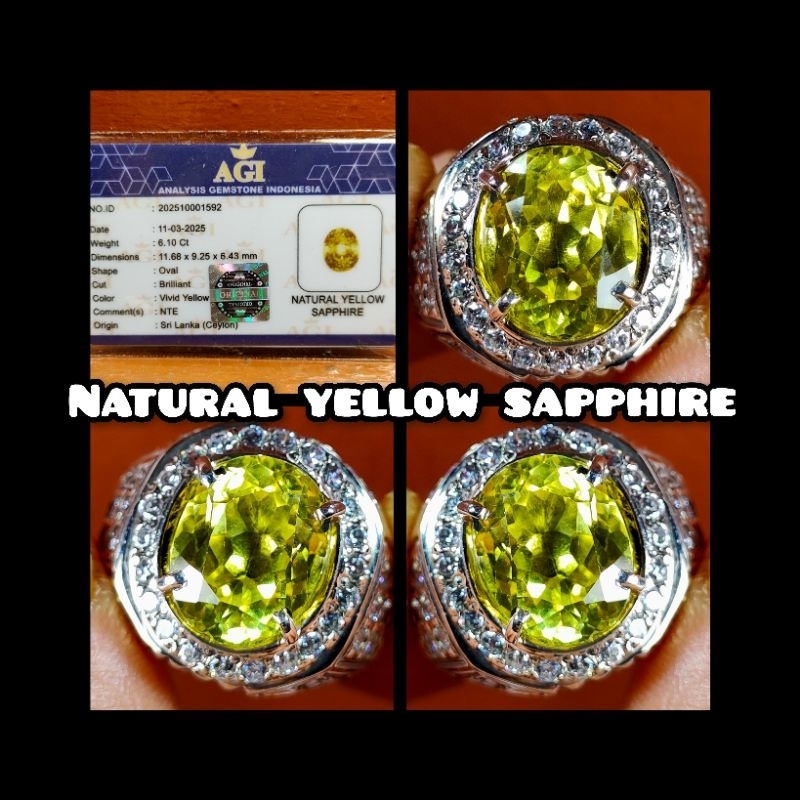 NATURAL BATU YELLOW SAPPHIRE CEYLON KRISTAL