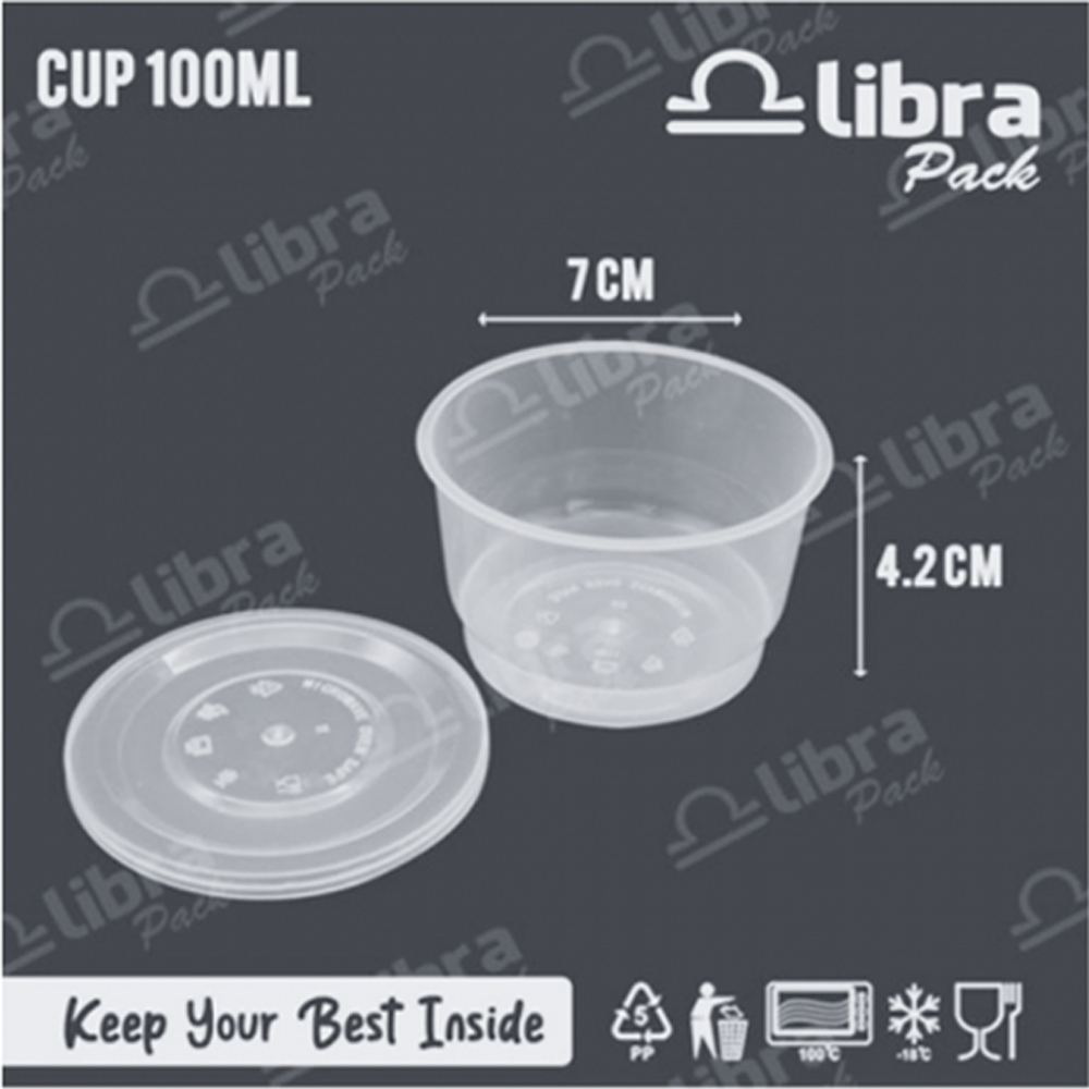 CUP PUDING LIBRA 100ML isi 25 pcs  / LIBRA CUP