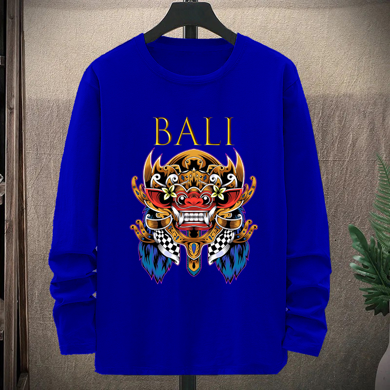 KAOS BALI PRIA/WANITA COTTON COMBED 24s LENGAN PANJANG/PRINTED BALI (BARONG KET)