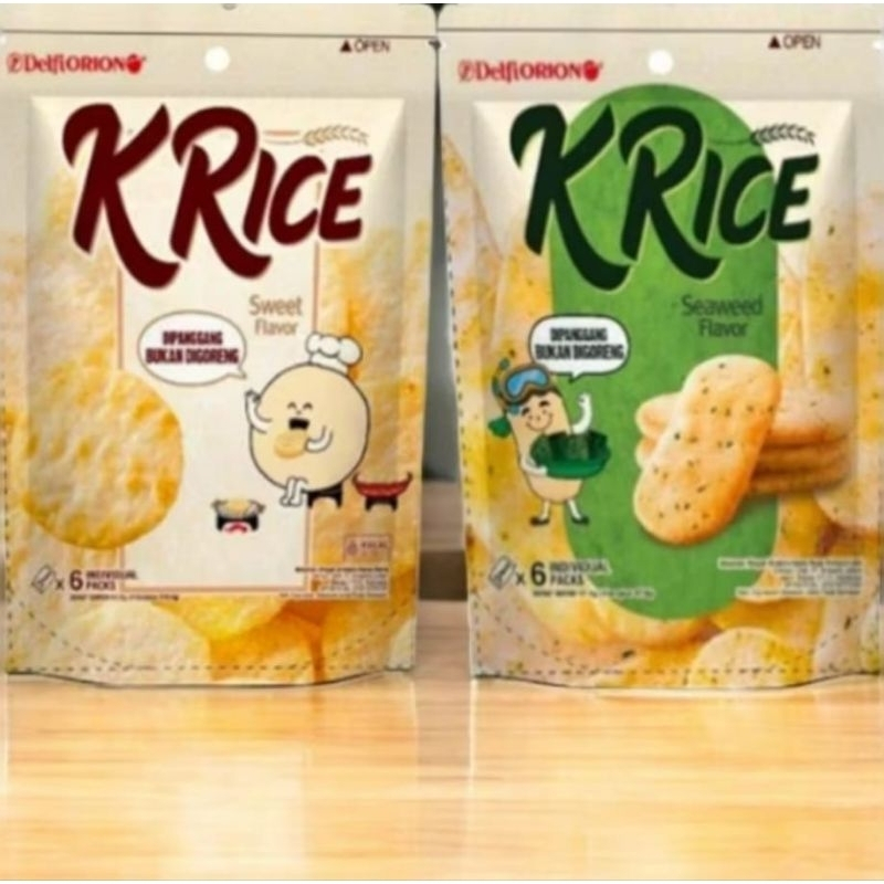 

pekanbaru / k rice isi 6 krice biskuit kraker beras nasi biscuit snack cracker makanan ringan