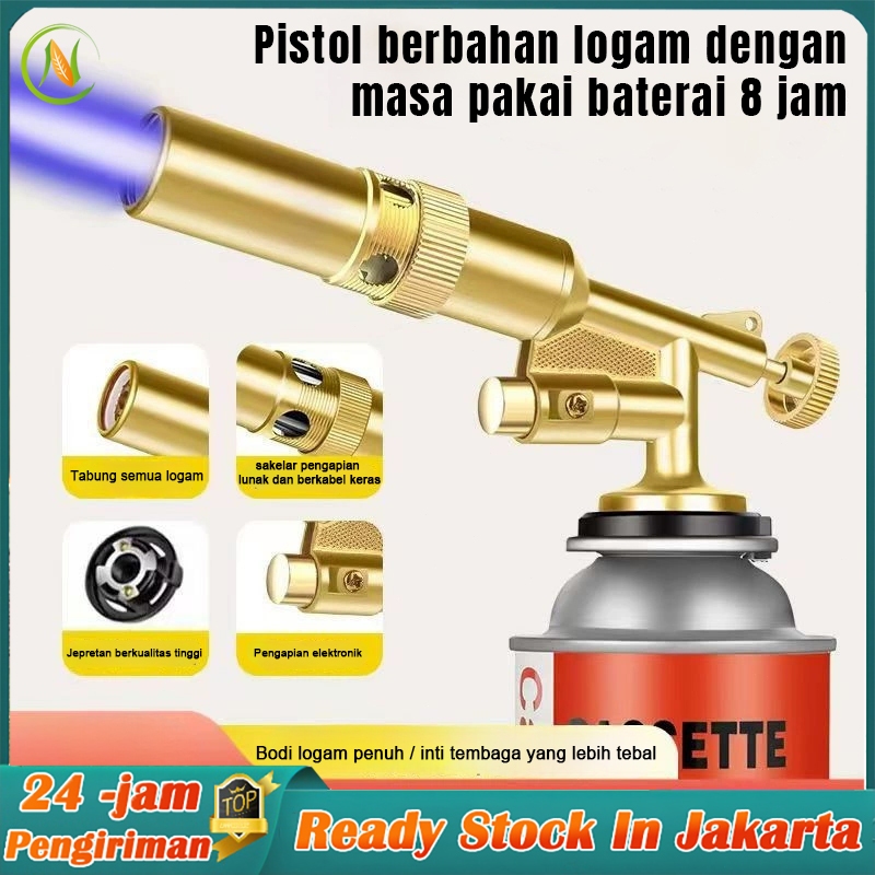 Portable Gas Torch BBQ Blow Lamp Manual Kepala Gas Las Kaleng Flame Gun Korek Bakar Sate Seafood BBQ