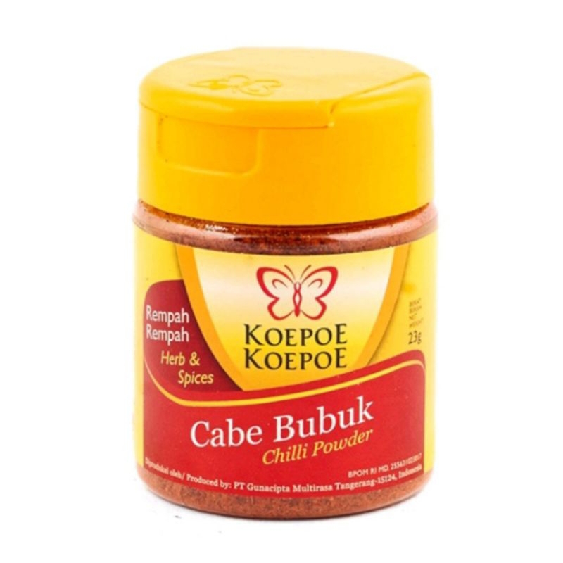 

Cabe Bubuk Koepoe 23gr / Kupu Kupu Cabe Bubuk