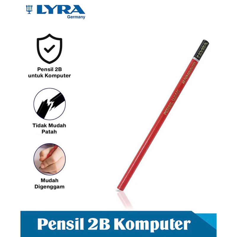 

Lyra Pensil Ujian Alat Tulis 2B Pensil Untuk Komputer Pencil For Computer Triangular Pencil Pensil Segitiga Lyr-2324 LAK [SALE]